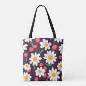 Tote Bag Cute Daisy Flower Botanique motif école girly (Dos)