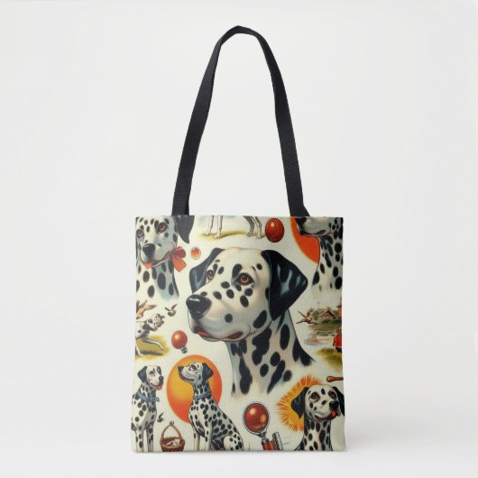 Tote Bag Cute Dalmatien sans joint (Devant)