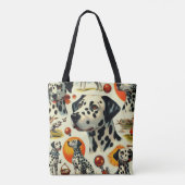 Tote Bag Cute Dalmatien sans joint (Dos)