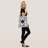 Tote Bag Cute Dalmatiens Noir & Blanc Zones Joyeuses (Sur le modèle)