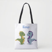 Tote Bag Cute Dinosaur Paire Thunder_Cove (Devant)