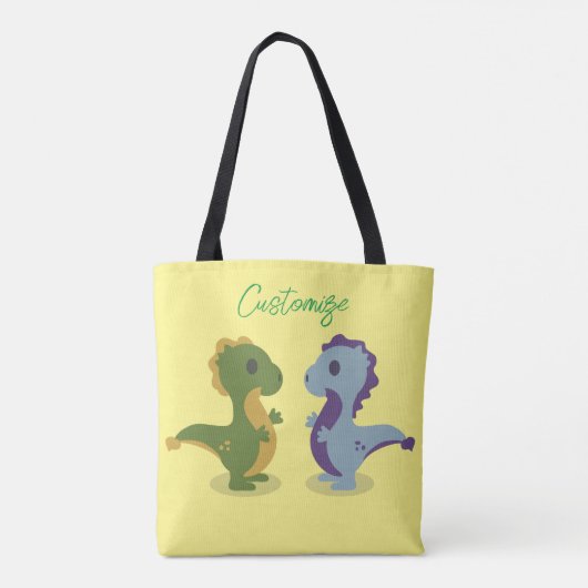 Tote Bag Cute Dinosaur Paire Thunder_Cove (Dos)