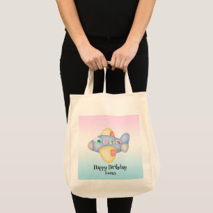 Tote Bag Cute dinosaure avion anniversaire de enfant étudia