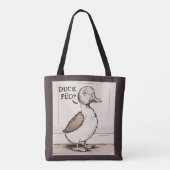 Tote Bag Cute Duck, Drôle Duck Plaisanter (Dos)