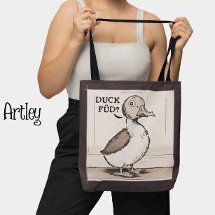 Tote Bag Cute Duck, Drôle Duck Plaisanter