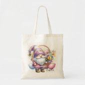 Tote Bag Cute Easter Egg Hunt Gnomes Glitter (Devant)