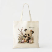 Tote Bag Cute Easter Panda Illustration  (Devant)