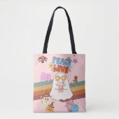 Tote Bag Cute Fantôme Super Style rose clair (Devant)
