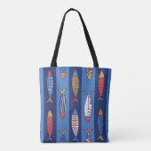 Tote Bag Cute fish. Kids background. Seamless pattern (Dos)