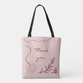 Tote Bag cute flore et geometric abstract graphic (Dos)