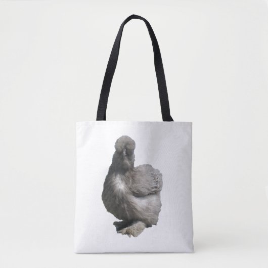 Tote Bag Cute Fluffy Rare race Bleu Silkie Poulet (Devant)
