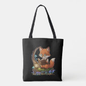 Tote Bag Cute Fox Bookworm "Encore un chapitre" Whimsic (Dos)