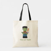 Tote Bag Cute Frankenstein Monster Trick ou Treat (Dos)