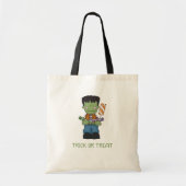 Tote Bag Cute Frankenstein Monster Trick ou Treat (Devant)