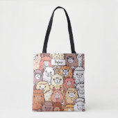Tote Bag Cute Funny Alpacas Llama Motif Personnalisé (Devant)