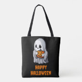 Tote Bag Cute Ghost Happy Hallowen (Dos)