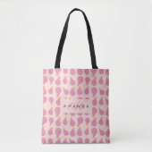 Tote Bag Cute Girly Feminine Pear Monogramme Cadeaux Initia (Devant)