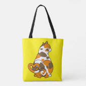 Tote Bag Cute Graisse Calico Chat Est En Amour (Dos)