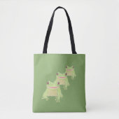 Tote Bag Cute Green Tree Frog - transparent. (Devant)