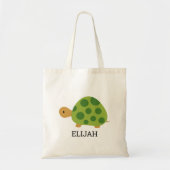 Tote Bag Cute Green Turtle Kids' Personnalisé (Devant)