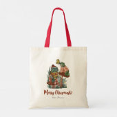 Tote Bag Cute grenouille et crapaud Joyeux champignons Noël (Dos)