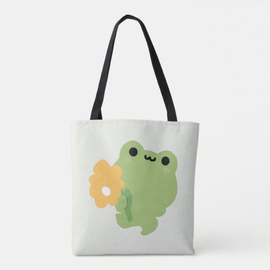 Tote Bag Cute grenouille romantique (Dos)