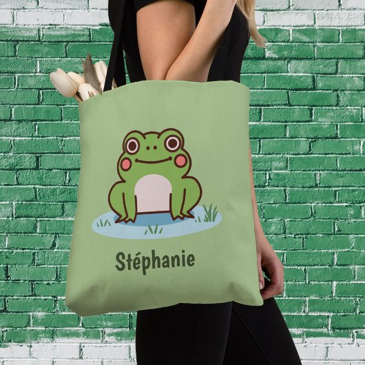 Tote Bag Cute grenouille verte