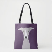 Tote Bag Cute Greyhound, Greyhound italien ou Chien Whippet (Devant)