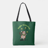 Tote Bag Cute Guinea Pig Veggie Noël ! Contrebandeur Sprout (Dos)