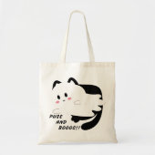 Tote Bag Cute Halloween Ghost Chat noir Boo (Devant)