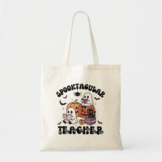 Tote Bag Cute Halloween Spooktacular enseignant (Devant)