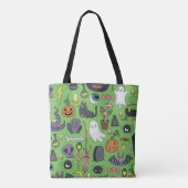 Tote Bag Cute hand drawn seamless patterns with cute hand d (Dos)