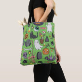 Tote Bag Cute hand drawn seamless patterns with cute hand d (De près)