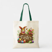 Tote Bag Cute Happy Easter bunny  (Dos)
