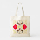 Tote Bag Cute Hearts Art (Dos)