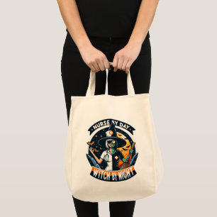 Tote Bag Cute infirmière Halloween par Jour sorcière par Nu