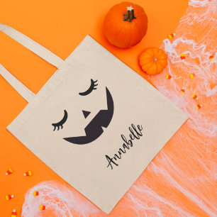 Tote Bag Cute Jack O'Lantern Face Halloween Trick ou Treat