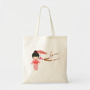Tote Bag Cute japonaise rose cerise Blossom Geisha