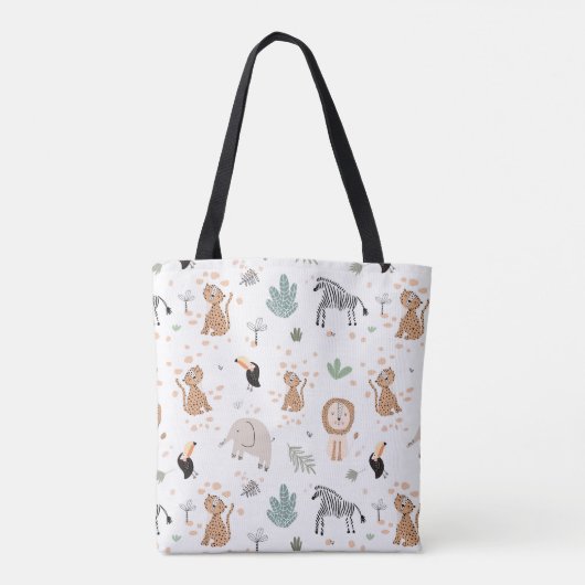 Tote Bag Cute Jungle Rainforest Animaux Motif (Dos)
