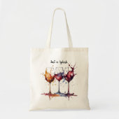 Tote Bag Cute Just a Splash de vin aquarelle (Devant)