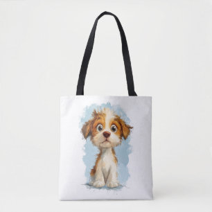 Tote Bag Cute Kawaii Caricature Chiot