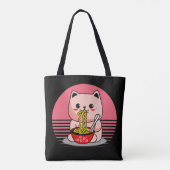 Tote Bag Cute Kawaii chat ramen (Dos)