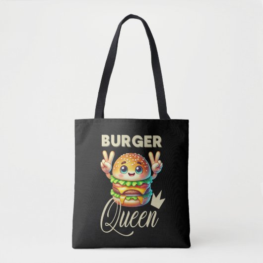 Tote Bag Cute Kawaii Hamburger (Devant)