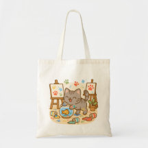 Cute Kawaii Kitty Chat Jouer avec des peintures co