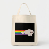 Cute Kawaii Rainbow Rocket Baby Seal Grocery Fourr