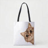 Tote Bag Cute Kitten Reusable Shoulder Bag for Women (Devant)