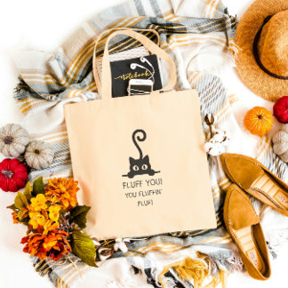 Tote Bag Cute Kitty Quote, Sassy Humor Gift for Cat Lovers