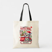Tote Bag Cute Koala Chirstmas Nom personnalisé (Dos)