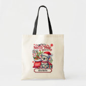 Tote Bag Cute Koala Chirstmas Nom personnalisé (Devant)