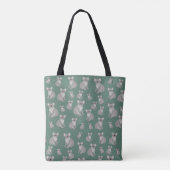 Tote Bag Cute Koala Eucalyptus Motif vert (Dos)